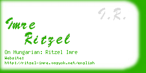 imre ritzel business card